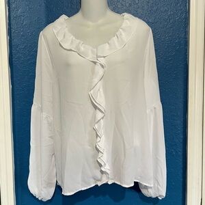 Counterparts white dress shirt for women size L